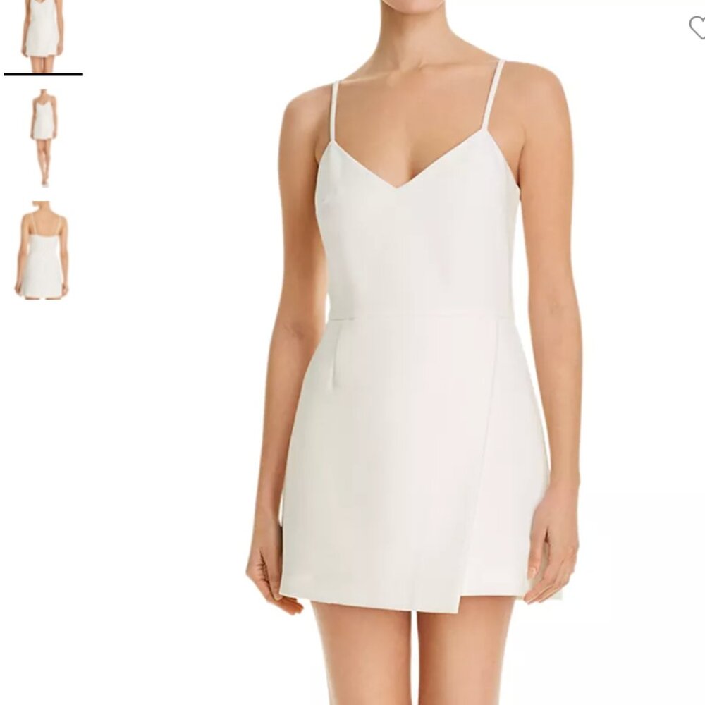 FRENCH CONNECTION - Whisper Sleeveless Asymmetric Hem Mini Dress (Size 10)
